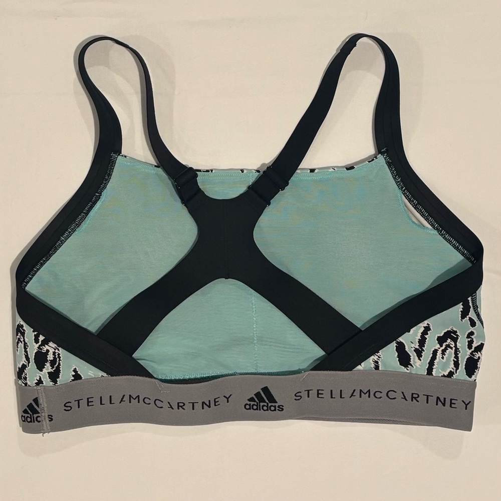Adidas x Stella McCartney Aqua-Green 'Truepurpose' Sports Bra XL - Picture 2 of 8